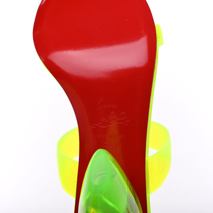 Christian Louboutin PVC Ovida 85 Slide Sandals 39.5 Yellow 6 of 10