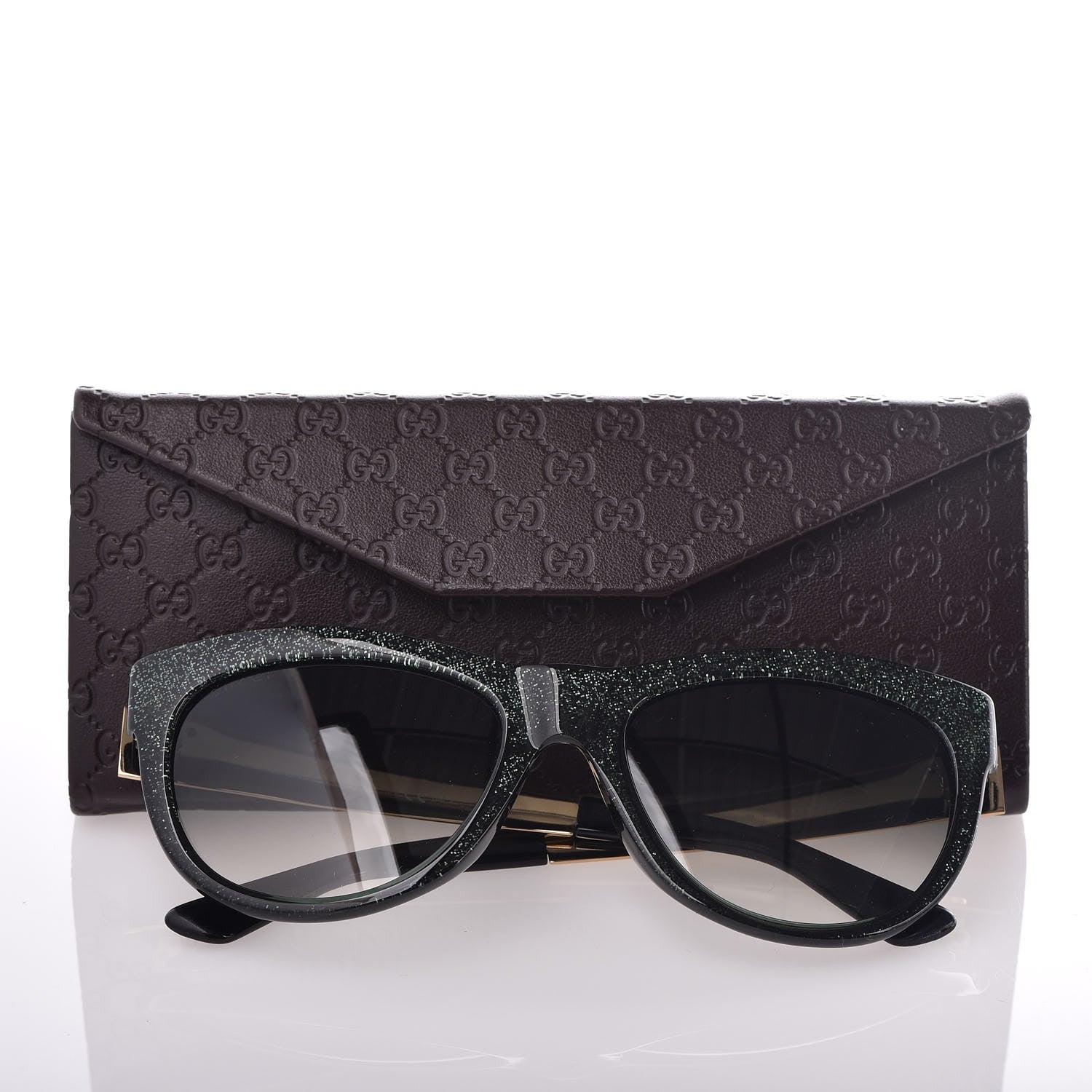 Gucci Glitter Cat Eye Sunglasses 3739/N/S Green 8 of 8