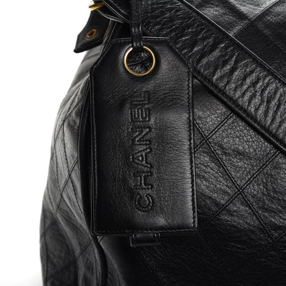 Chanel Calfskin Stitched Duffel Bag Black 14 of 16