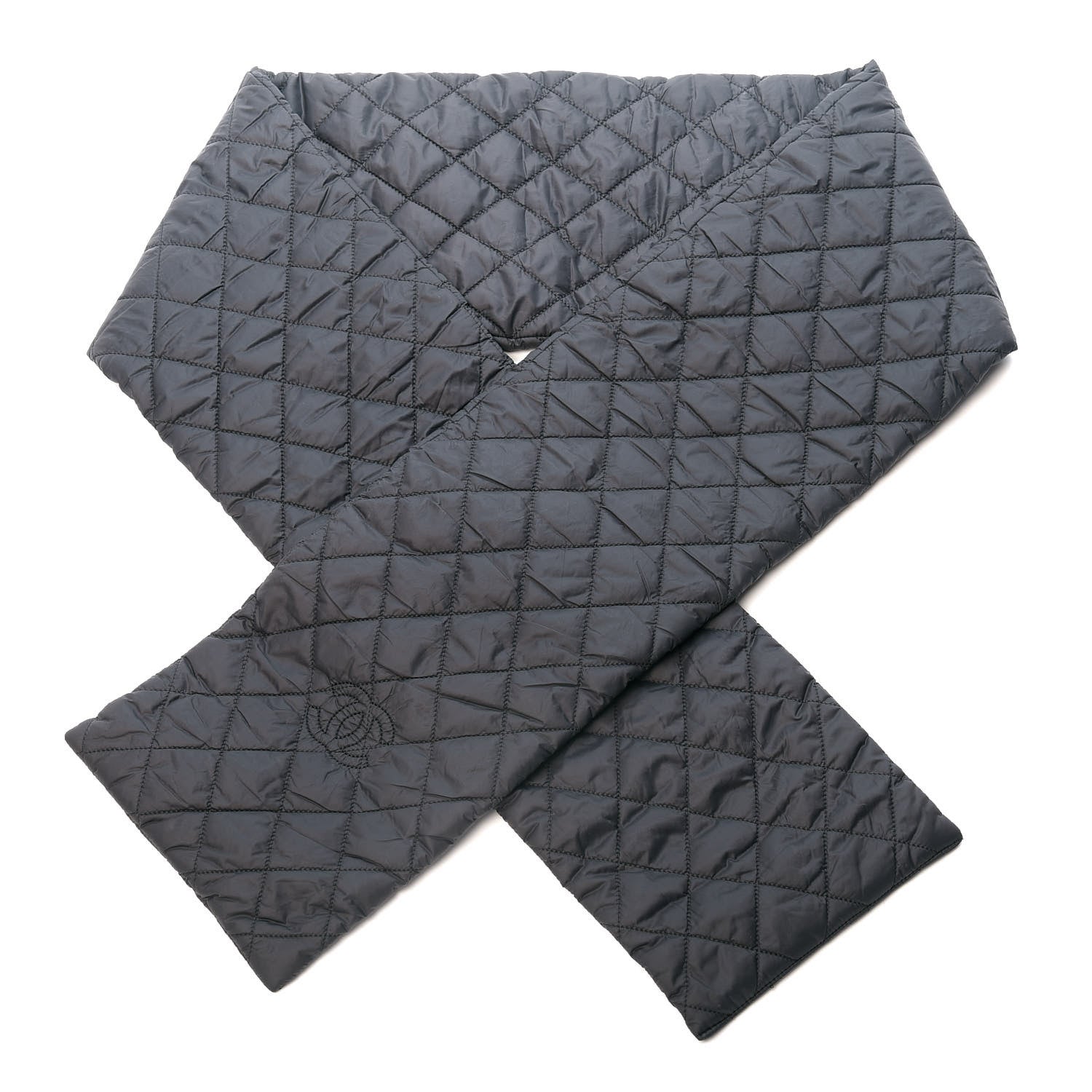 Chanel Nylon Quilted CC Scarf Black 2 of 4
