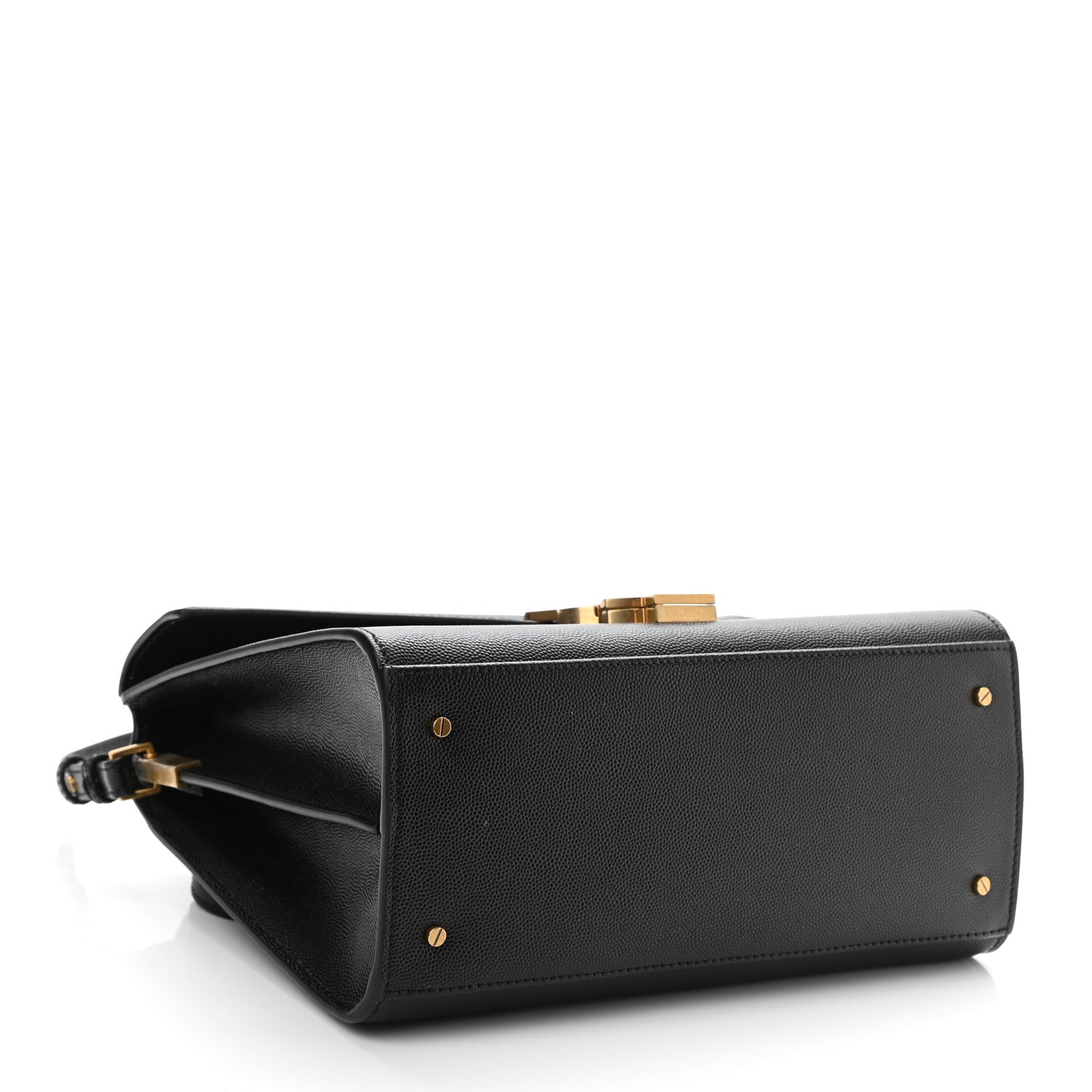 Saint Laurent Grain de Poudre Medium Classic Monogram Cassandra Top Handle Black 4 of 9