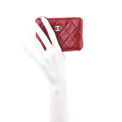 Chanel Lambskin Quilted Key Holder Case Red 2 of 7