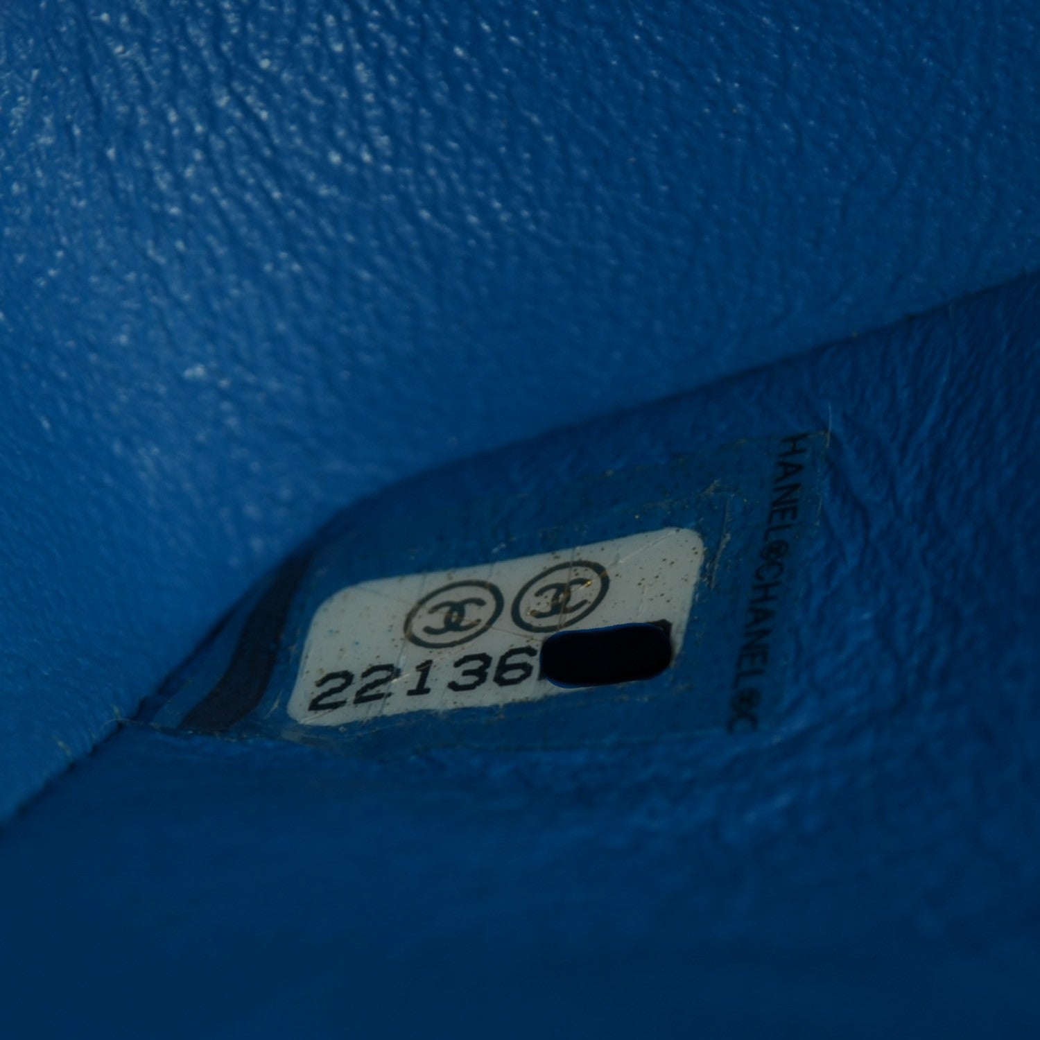 Chanel Caviar Quilted Medium Double Flap Blue 7 of 13