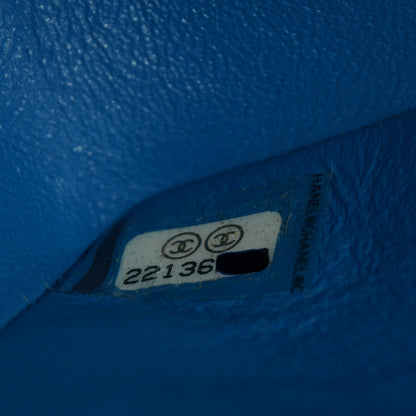 Chanel Caviar Quilted Medium Double Flap Blue 7 of 13