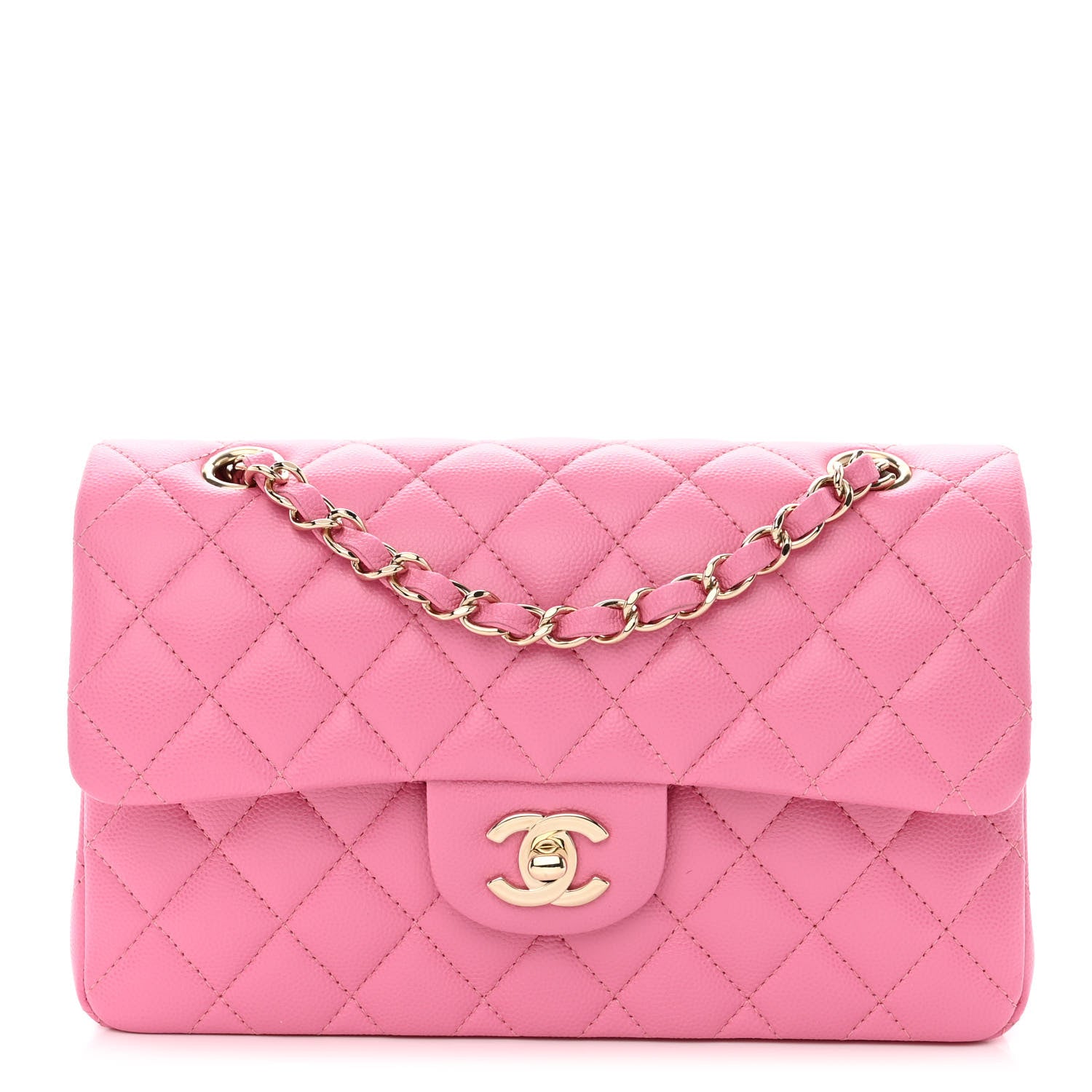 Chanel Caviar Quilted Small Double Flap Pink 1 of 11