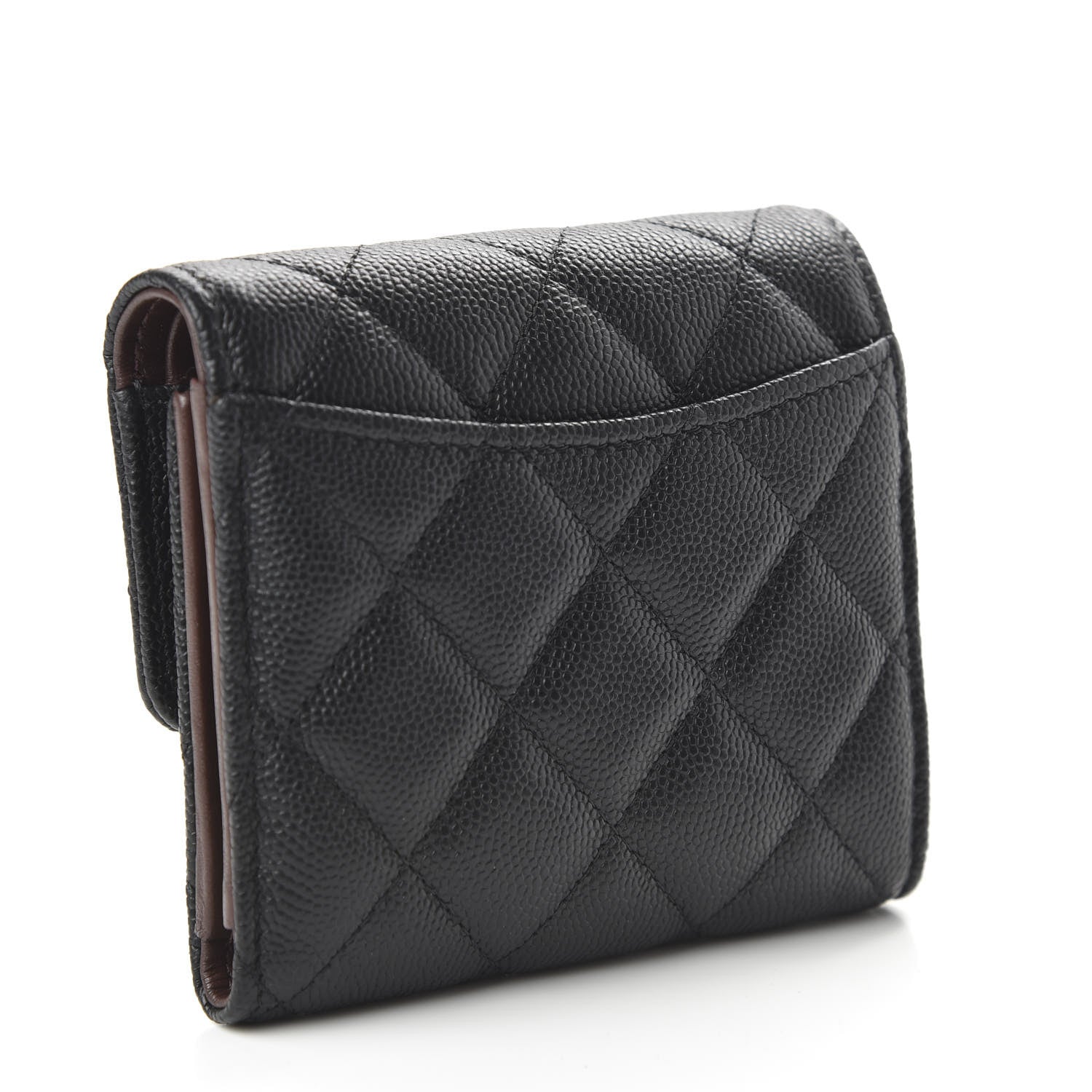 Chanel Caviar Quilted Compact Flap Wallet Black 3 of 11