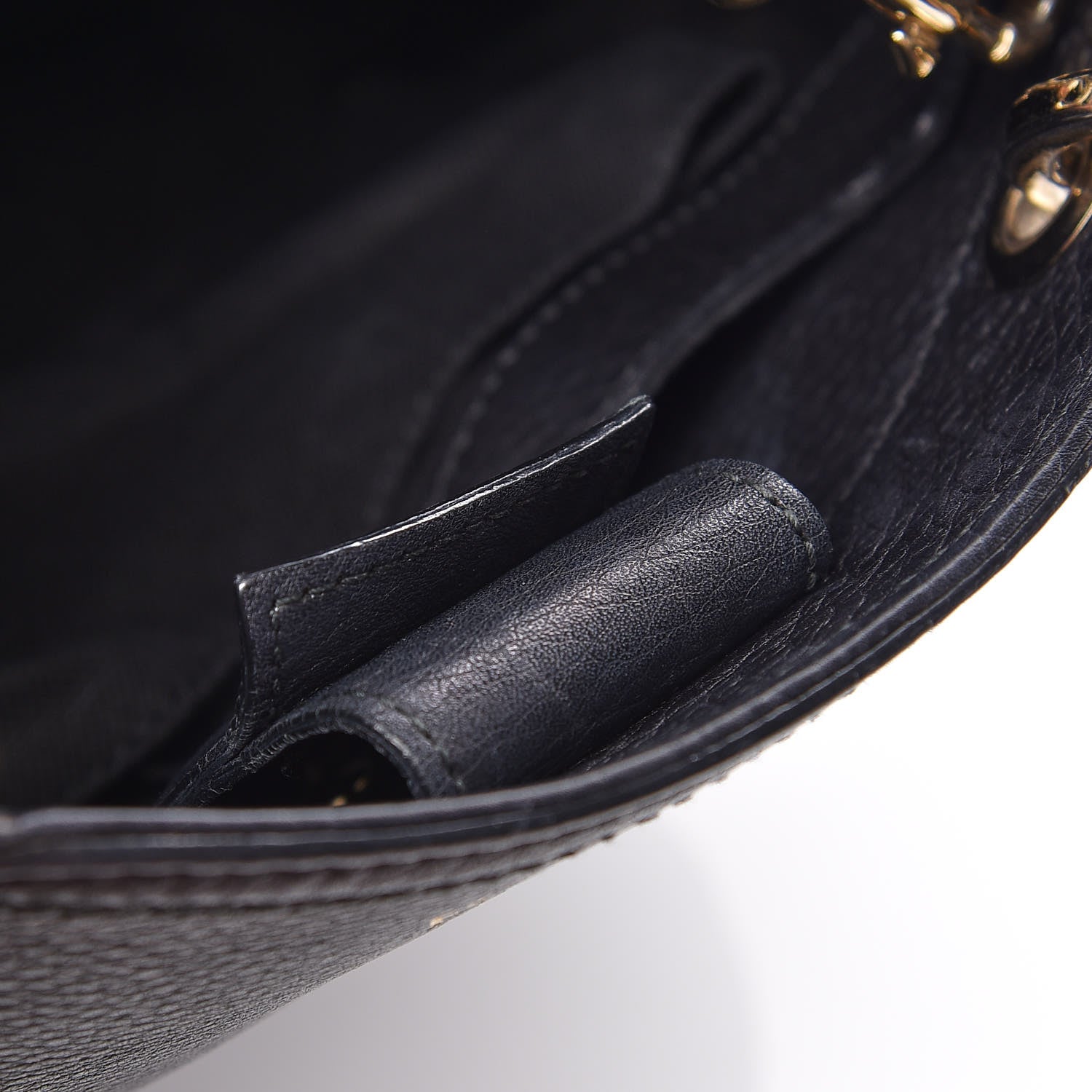 Gucci Calfskin Small Bamboo Shopper Tote Black 11 of 13