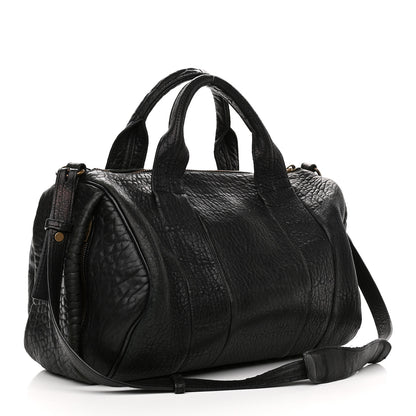 Alexander Wang Pebbled Lambskin Rocco Black Pale Gold Hardware 3 of 12