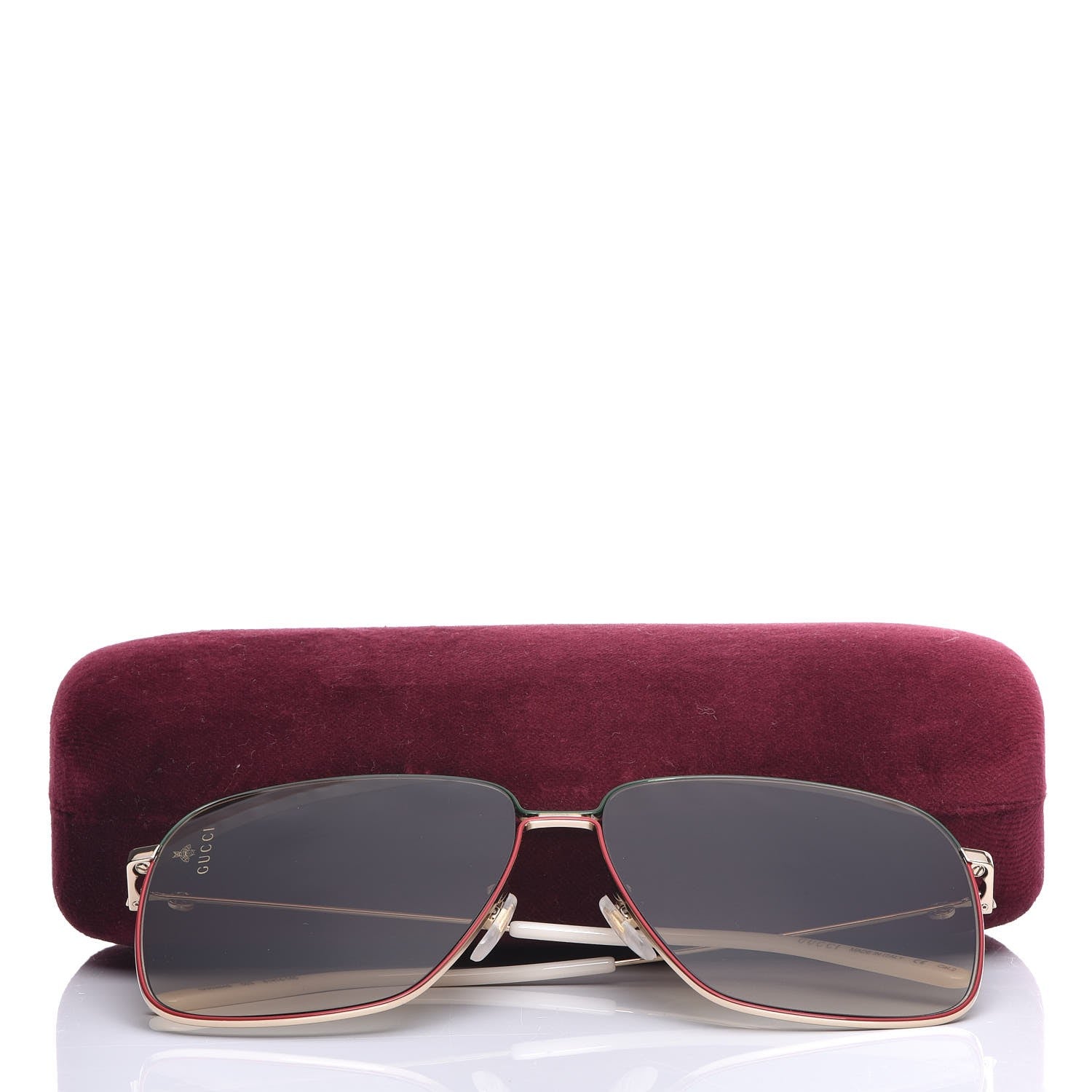 Gucci Rectangular Frame Interlocking G Sunglasses GG0394S Brown 8 of 8