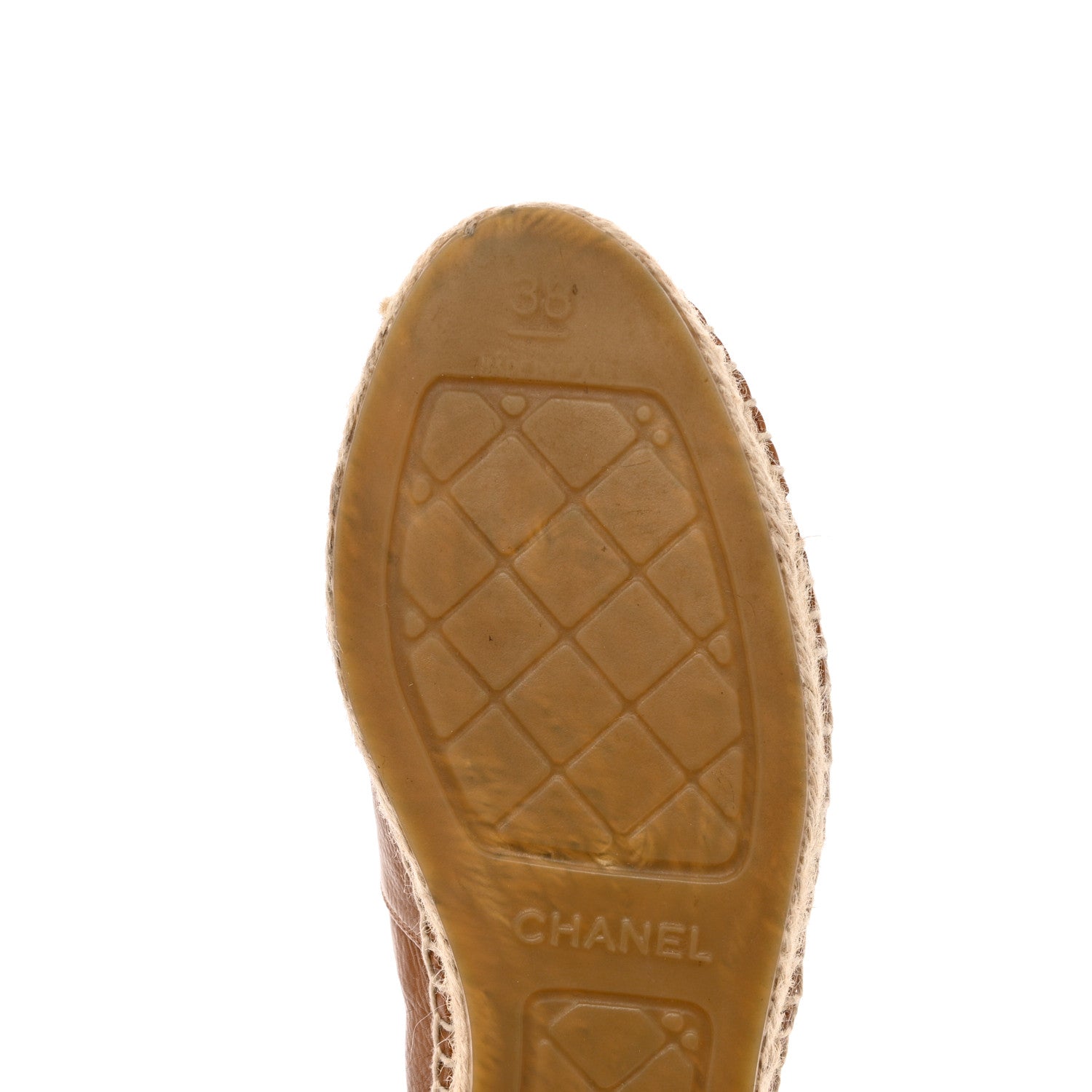 Chanel Lambskin CC Espadrilles 38 Light Brown 8 of 12