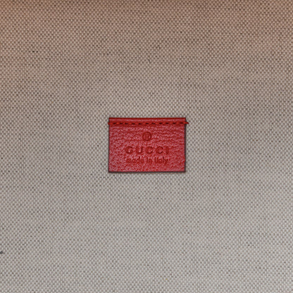 Gucci GG Supreme Monogram Apple Dollar Calfskin Large Retro Interlocking G Tote Bag Beige Ebony Multicolor Lobster Red 8 of 11