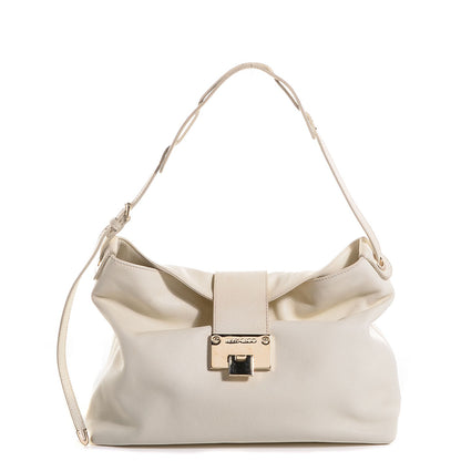 Jimmy Choo Grainy Calfskin Small Rachel Shoulder Bag White 1 of 7