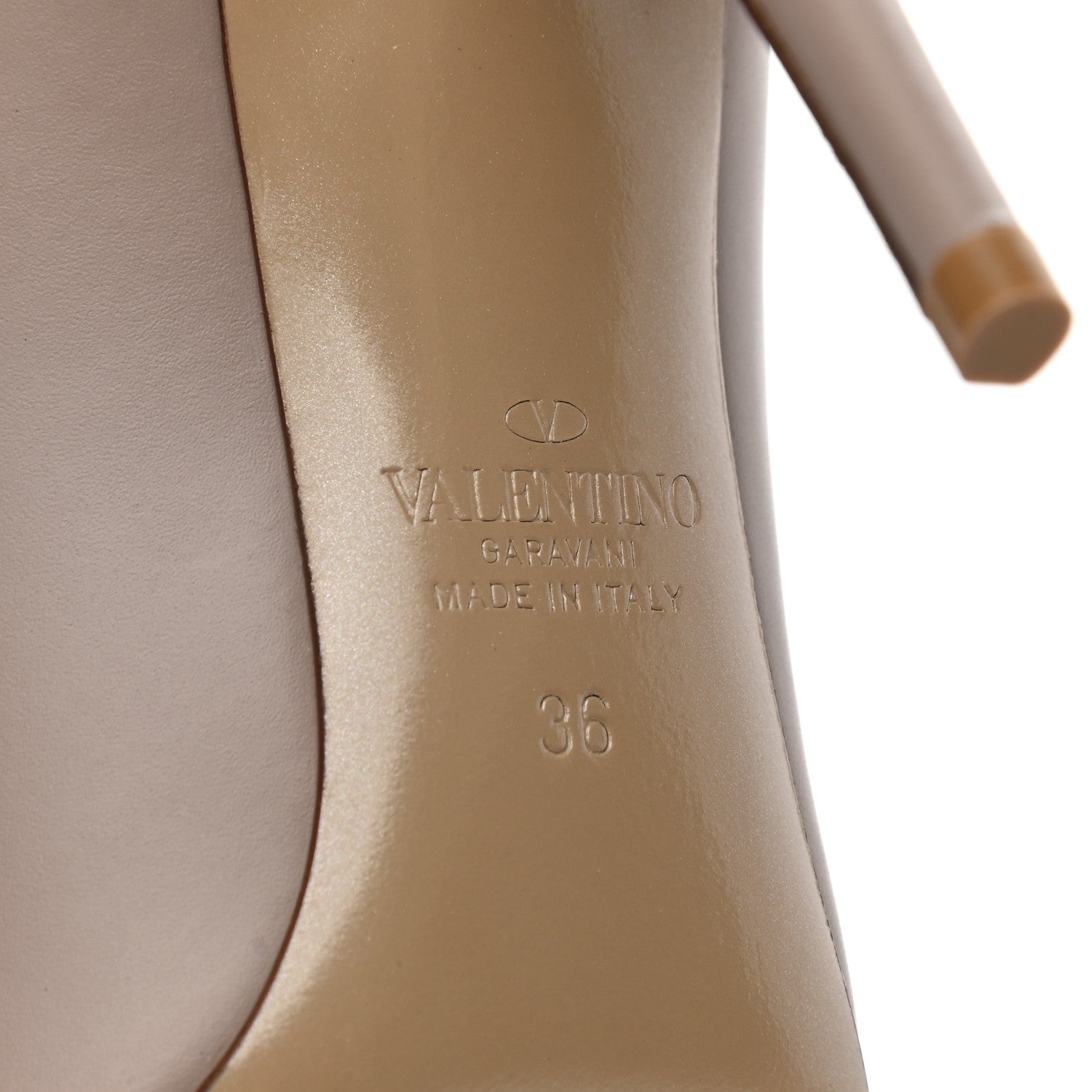 Valentino Garavani Calfskin Rockstud Front Strap Pumps 36 Poudre 6 of 9