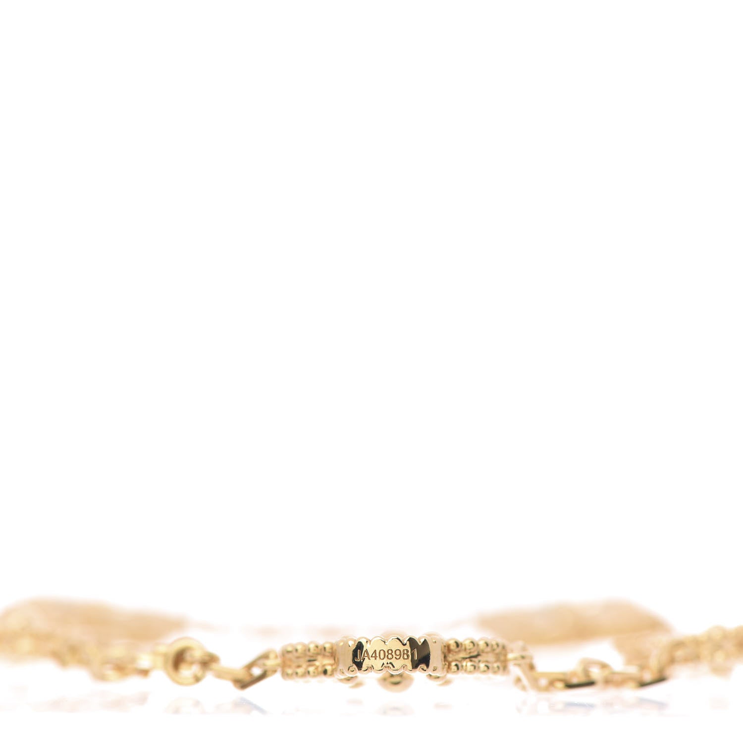 Van Cleef & Arpels 18K Yellow Gold 5 Motifs Guilloche Vintage Alhambra Bracelet 6 of 7