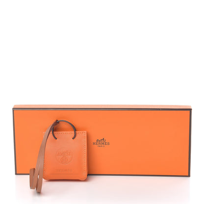 Hermes Milo Lambskin Swift Shopping Bag Charm Feu Gold 5 of 5
