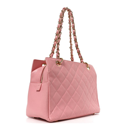 Chanel Caviar Quilted Petit Timeless Shopping Tote PTT Pink 3 of 10