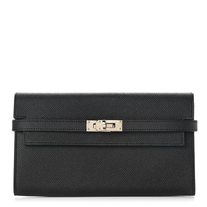 Hermes Epsom Kelly Longue Wallet Black 1 of 5