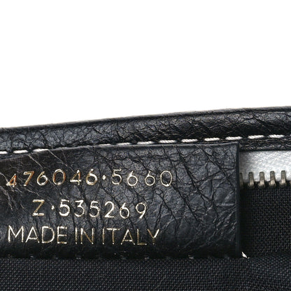 Balenciaga Agneau Arena NYC Mini Bazar Pouch Rose Black Gris Rouge 7 of 9