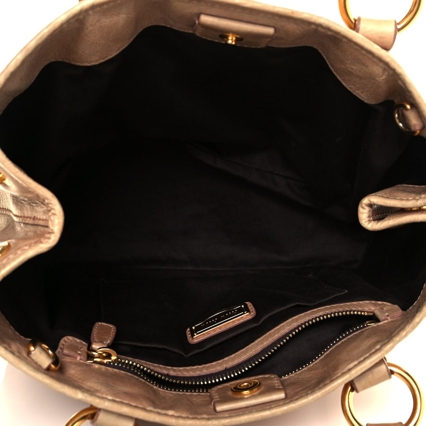 Vitello Shine Tote Beige