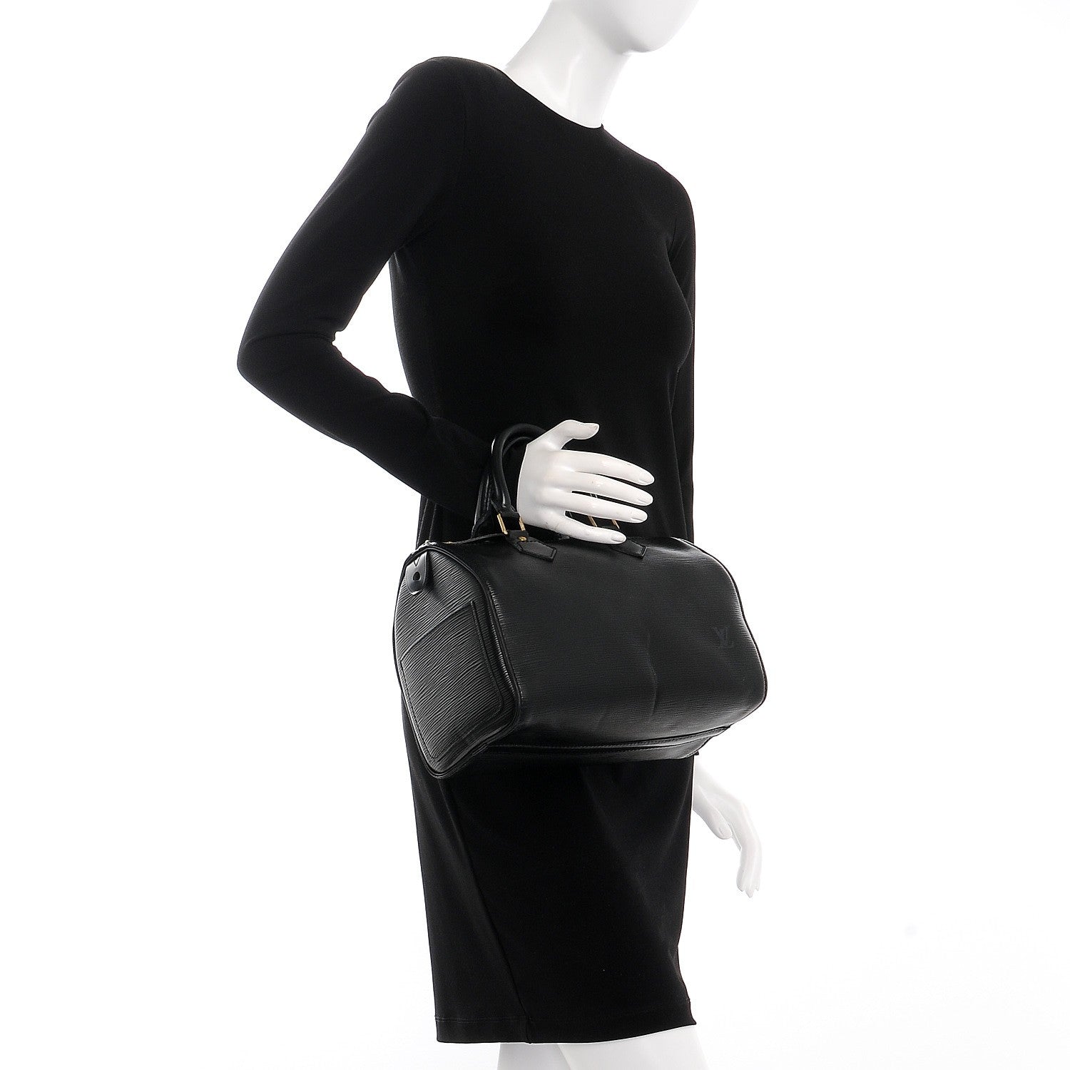 Louis Vuitton Epi Speedy 25 Black 2 of 8