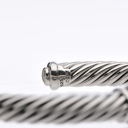 David Yurman Sterling Silver Black Diamond 7mm Cable Classics Station Bracelet 5 of 5