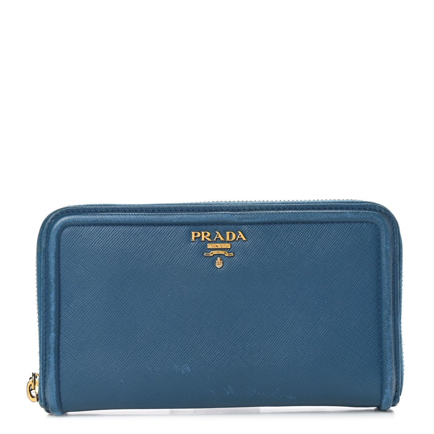 Saffiano Zip Around Wallet Cobalto