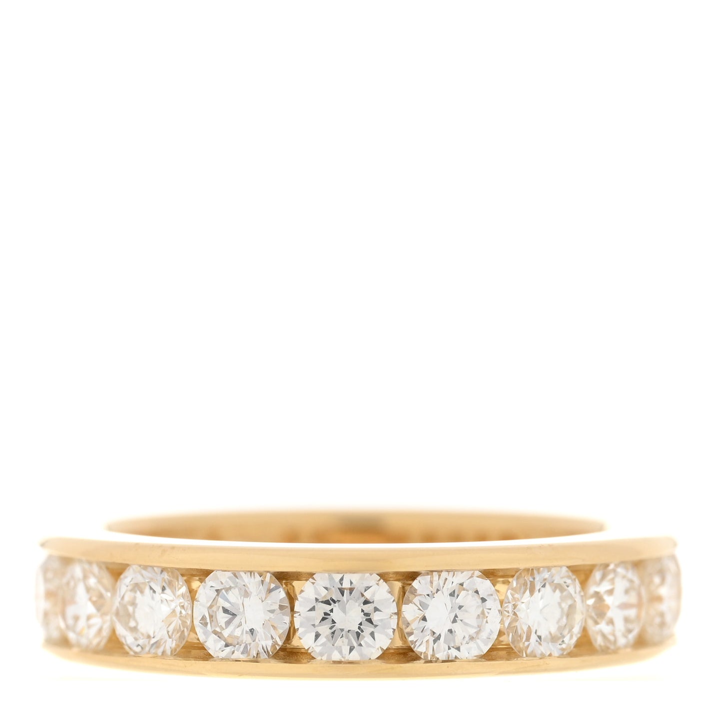18K Yellow Gold Diamond 4mm Channel Set Band Ring 46 3.75