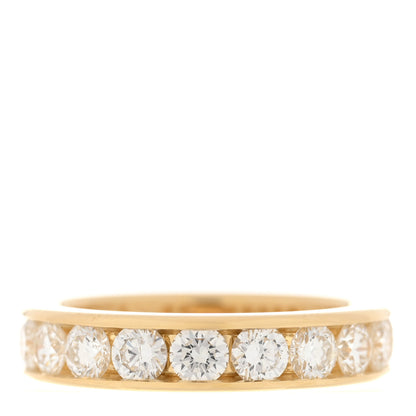 Tiffany 18K Yellow Gold Diamond 4mm Channel Set Band Ring 46 3.75 1 of 6