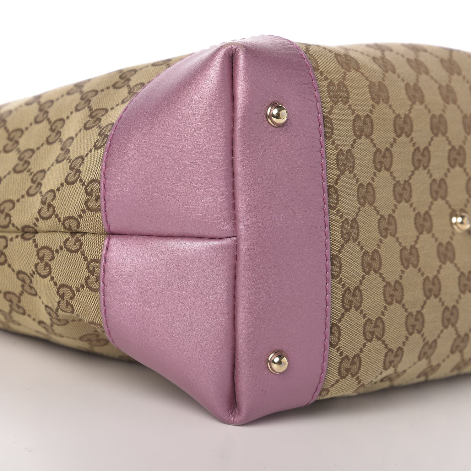 Gucci Monogram Medium Heart Bit Charm Hobo Pink 8 of 10