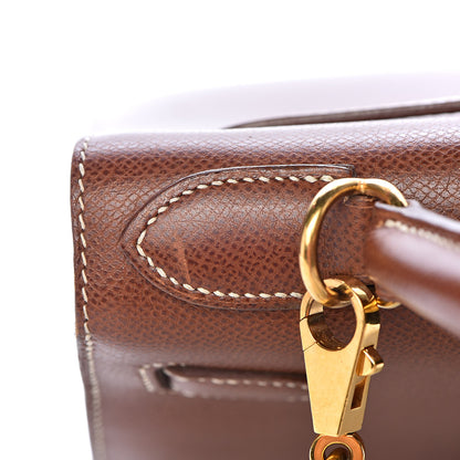Hermes Veau Grain Lisse Kelly Sellier 28 Noisette 30 of 40