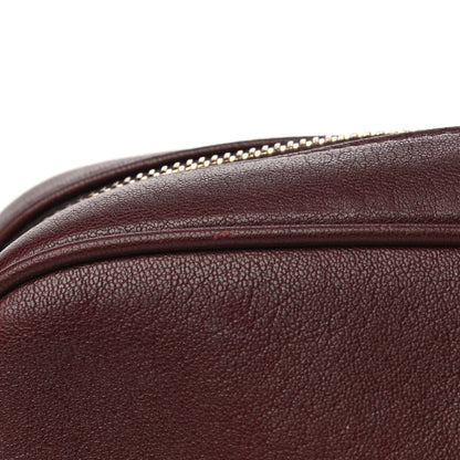 Saint Laurent Lambskin Monogram Lou Camera Bag Burgundy 10 of 11