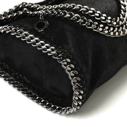 Stella McCartney Shaggy Deer Mini Falabella Fold Over Tote Black 9 of 10