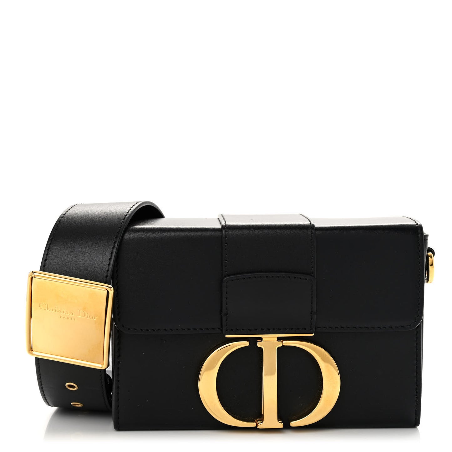 Box Calfskin 30 Montaigne Box Bag Black