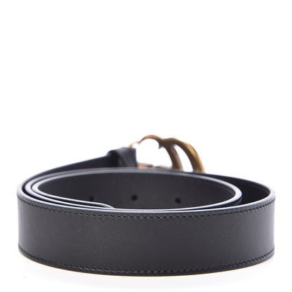 Gucci Calfskin Double G 30mm Belt 80 32 Black 3 of 6