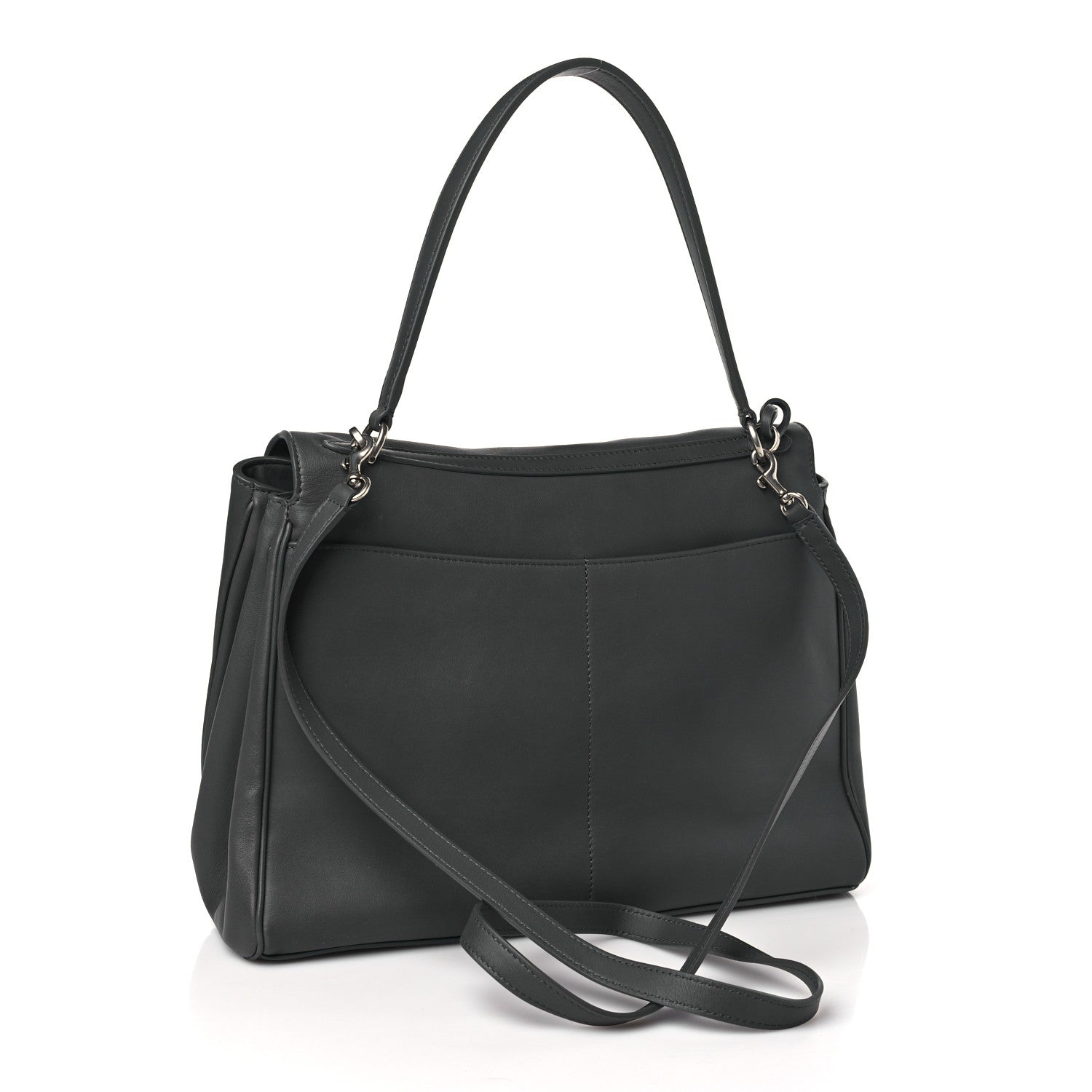 Balenciaga Natural Smooth Calfskin Medium Rodeo Top Handle Handbag Grey 3 of 8