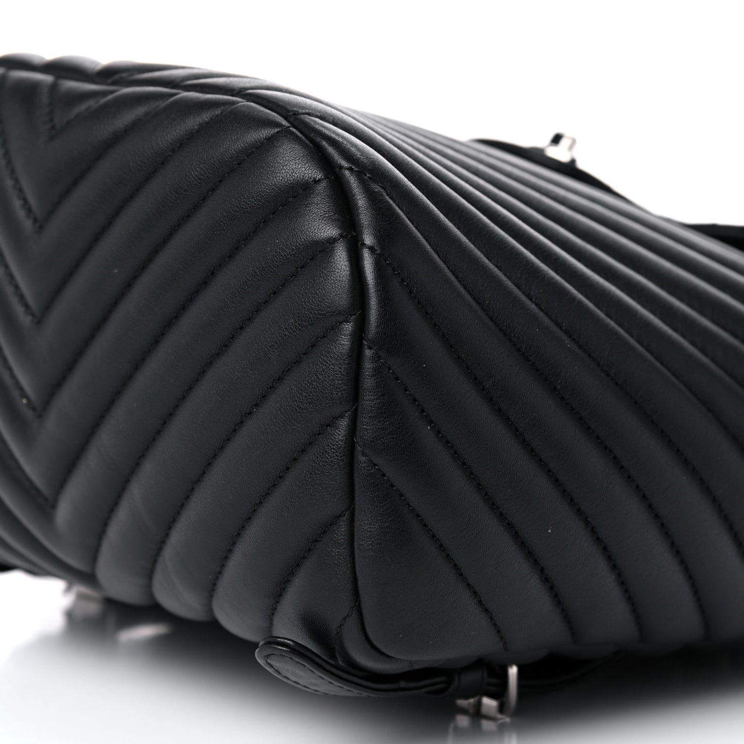 Calfskin Chevron Quilted Small Urban Spirit Backpack Black