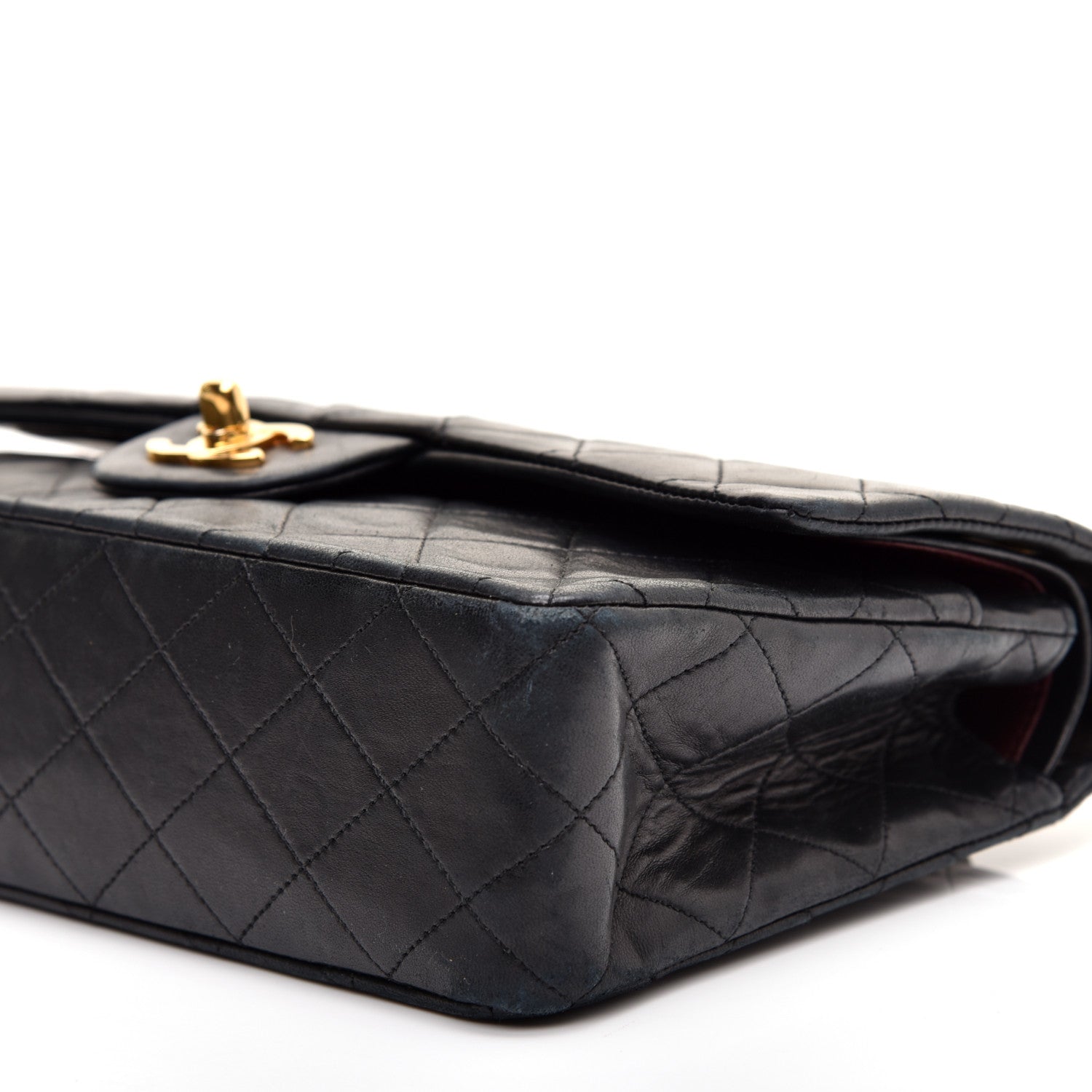 Chanel Lambskin Quilted Medium Double Flap Black 7 of 10
