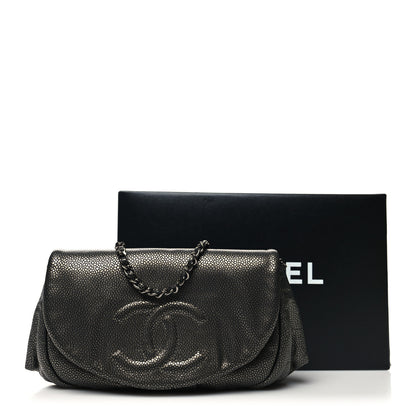 Chanel Metallic Caviar Half Moon Wallet On Chain WOC Bronze 12 of 12
