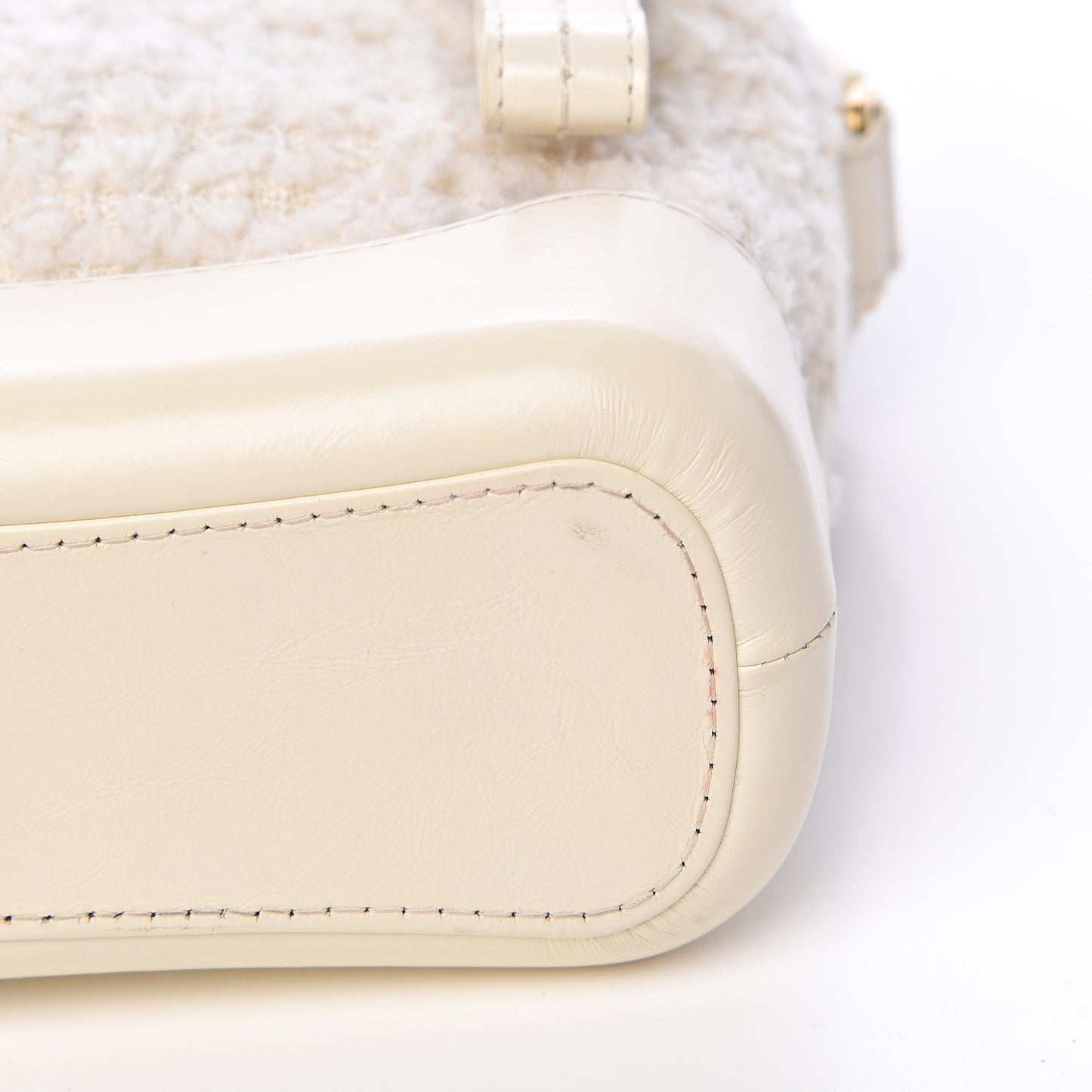 Tweed Calfskin Quilted Small Gabrielle Hobo Ivory