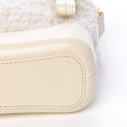 Chanel Tweed Calfskin Quilted Small Gabrielle Hobo Ivory 10 of 13