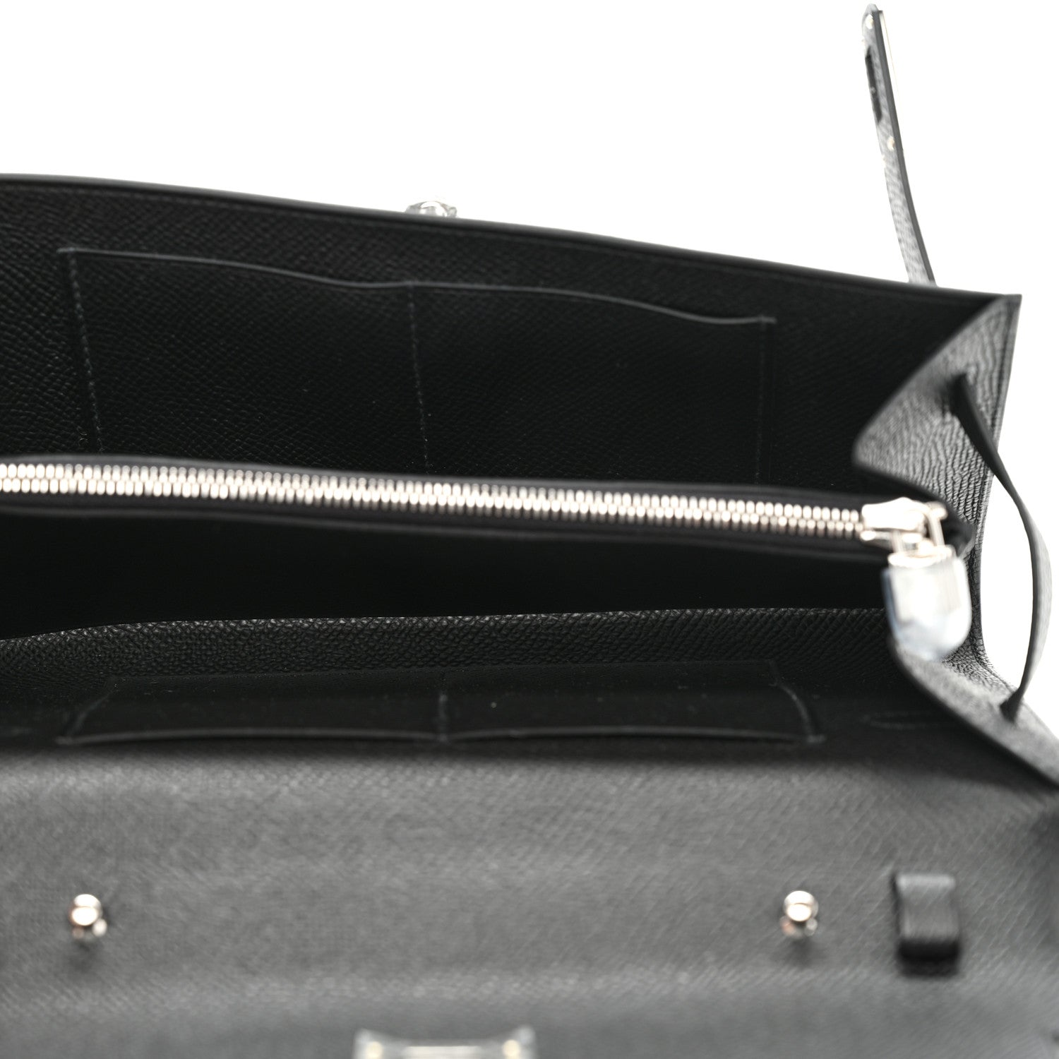 Hermes Epsom Kelly Wallet To Go Black 5 of 10