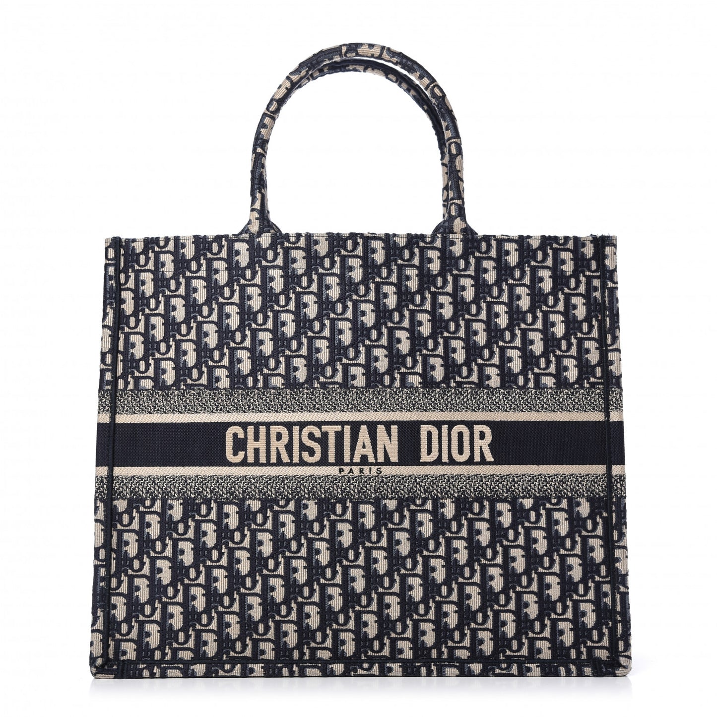 Oblique Book Tote Blue Multicolor