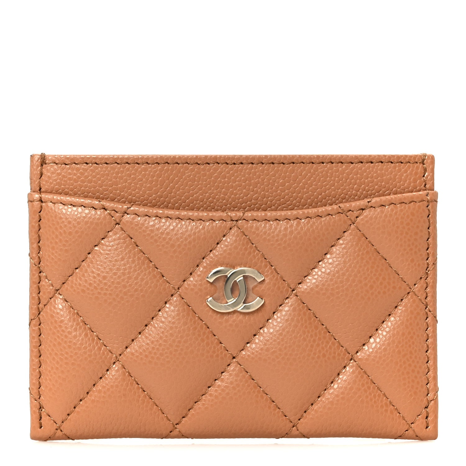 Chanel Caviar Quilted Card Holder Brown 1 of 10