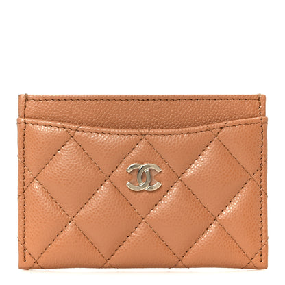 Chanel Caviar Quilted Card Holder Brown 1 of 10