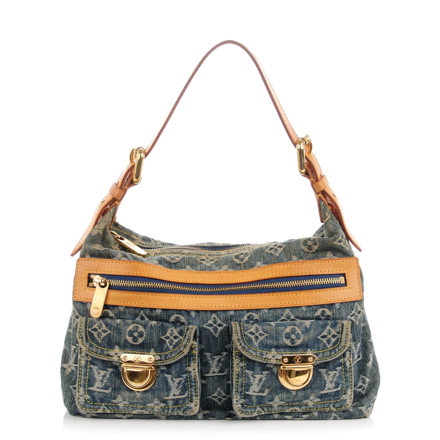Louis Vuitton Monogram Denim Baggy PM Blue 1 of 9