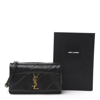 Saint Laurent Lambskin Patchwork Monogram Jamie Chain Wallet Black 11 of 11