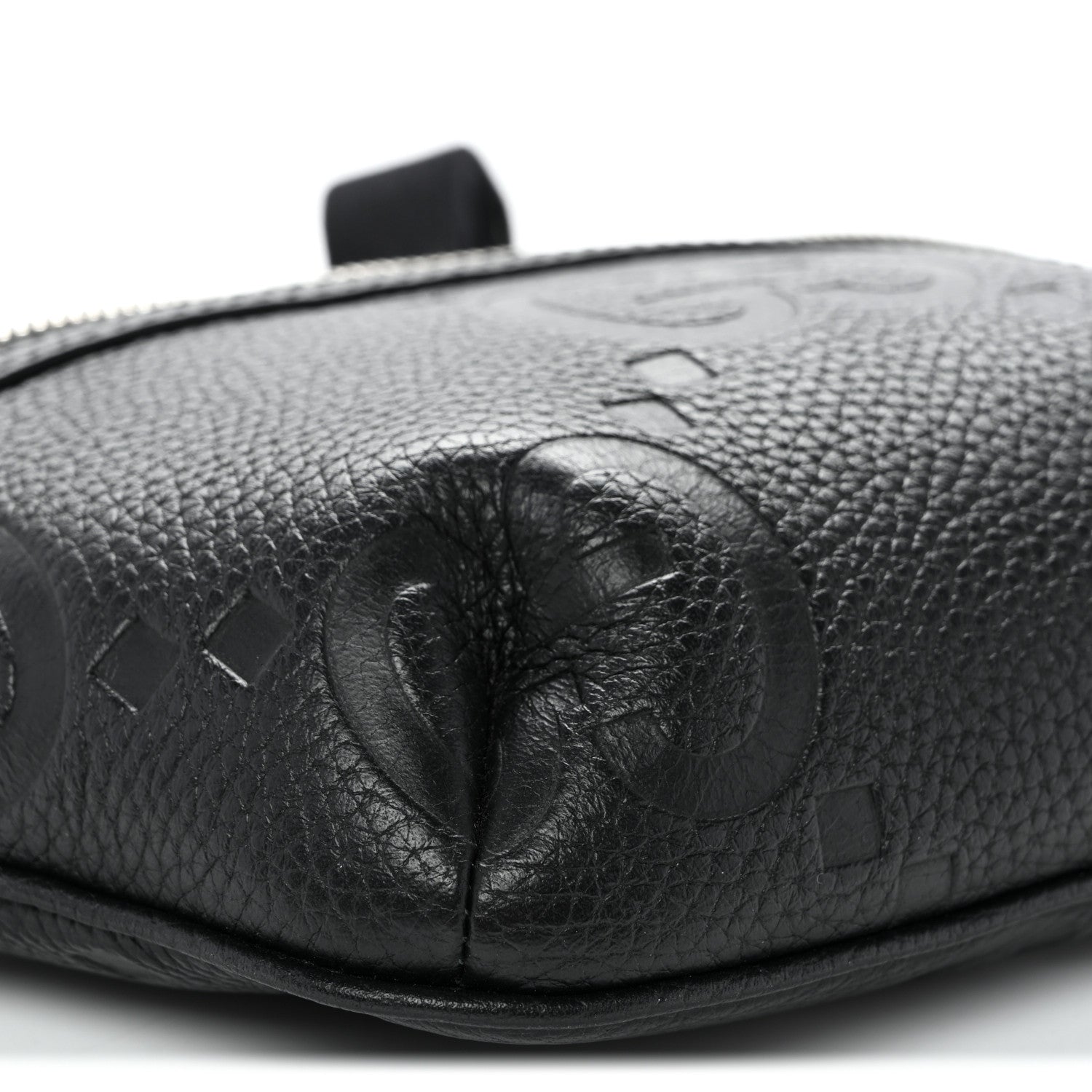 Gucci Piuma Calfskin Jumbo GG Embossed Small Belt Bag Black 8 of 9