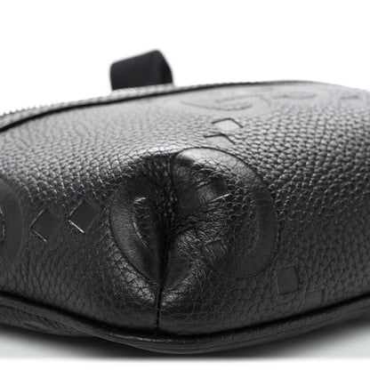 Gucci Piuma Calfskin Jumbo GG Embossed Small Belt Bag Black 8 of 9