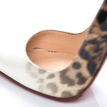 Christian Louboutin Patent Degrade Leopard So Kate 120 Pumps 38 White Leopard 8 of 11