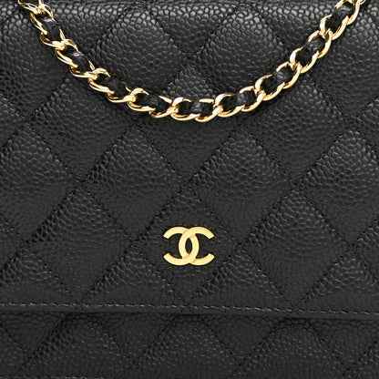 Chanel Caviar Quilted Wallet On Chain WOC Black 9 of 11